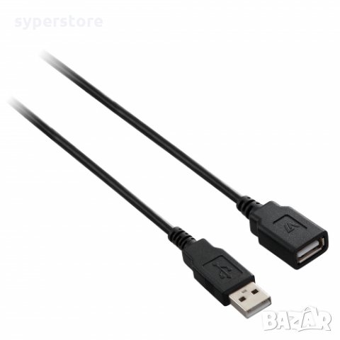 Кабел USB-A към USB-A 2.0 Digital One SP01174 Черен, USB Type A to USB A M/F