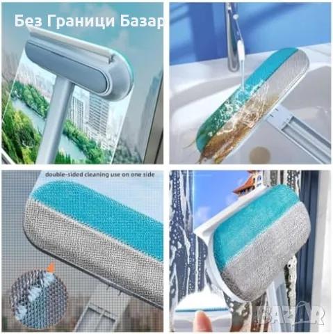 Нов Уред за почистване 4 в 1 на прозорци комарници мрежи стъкло и косми у дома, снимка 5 - Мопове, кофи, четки и метли - 55853195