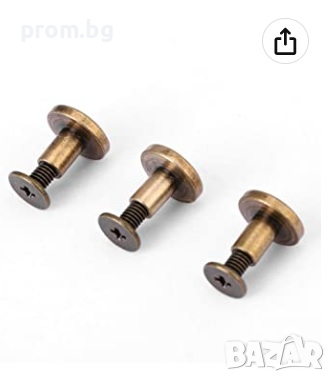 плоски декоративни рапиди с винт 10 мм х 8 мм, цвят бронз, снимка 3 - Други инструменти - 34182387