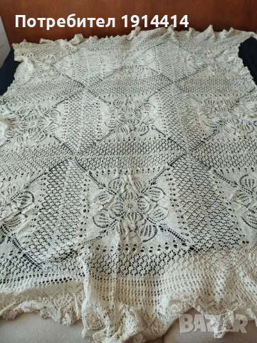 Покривка за маса голяма ръчно плетена, снимка 9 - Декорация за дома - 49756659