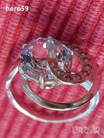 Дамски златен пръстен с аквамарин/злато златни златно/, снимка 5 - Пръстени - 37569242