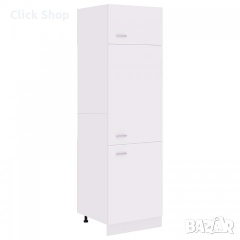 Шкаф за хладилник, бял, 60x57x207 см, ПДЧ, снимка 2 - Шкафове - 38662029