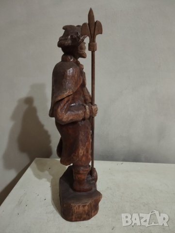 Стара дървена статуетка, снимка 3 - Други ценни предмети - 44231184