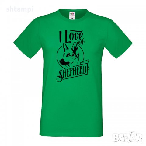 Мъжка тениска I Love My German Shepherd Dog,Куче, животно,подарък,изненада, снимка 5 - Тениски - 36934135