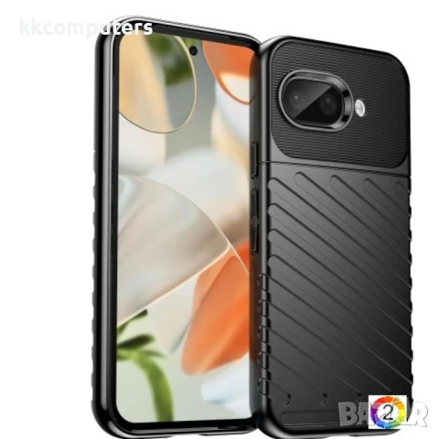 Google Pixel 9a Удароустойчив Twill Texture Калъф и Протектор