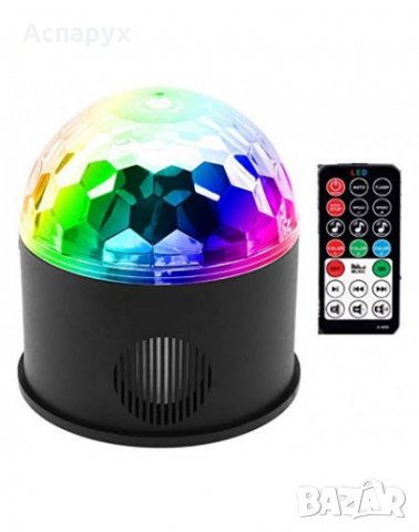 LED Disco лампа с вграденa блутут тонколонка Disco Party Light