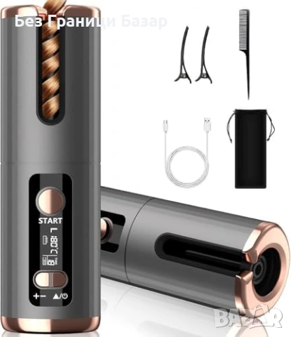 Нова Автоматична керамична маша за коса йонна USB 5000mAh батерия къдрене анти-заплитане