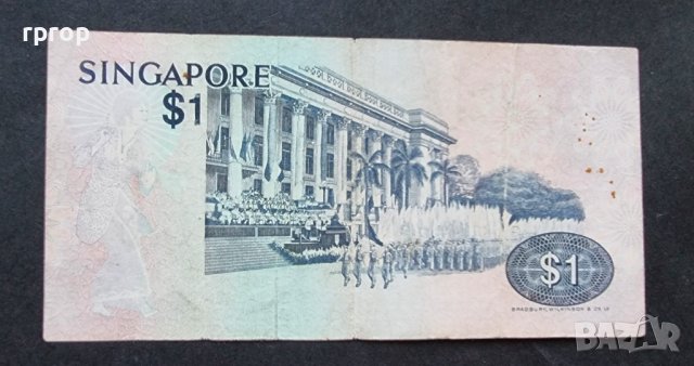 Банкнота.Сингапур. 1976 година. 1  долар . Рядка . Птици., снимка 3 - Нумизматика и бонистика - 37395715