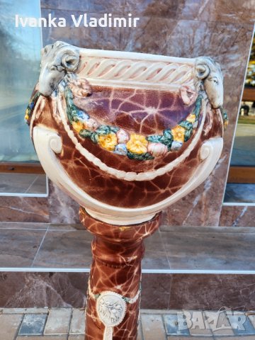 Италианска антикварна колона с кашпа , снимка 5 - Други - 38724213