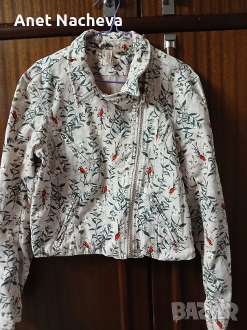 Дамски Якета - лилаво и  шарено бежово, снимка 5 - Якета - 52674109