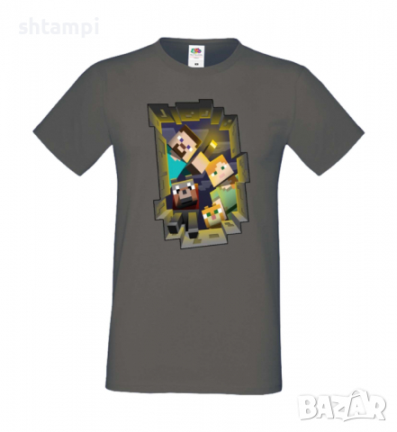 Мъжка тениска майнкраф Minecraft Search Party,Minecraft,Игра,Забавление,подарък,Изненада,Рожден Ден., снимка 6 - Тениски - 36496650