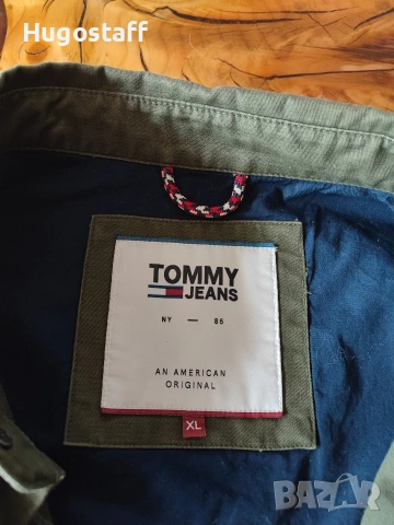 Военно Tommy Jeans TJM CARGO JACKET мъжко яке military Style зелено памук ХЛ , снимка 6 - Якета - 53281724