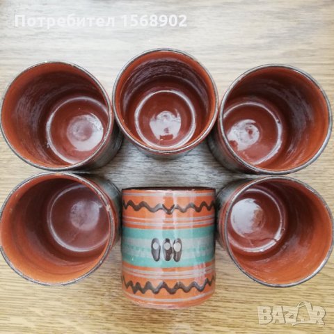 Комплект битови чаши керамика 6 бр., снимка 1 - Чаши - 30246651
