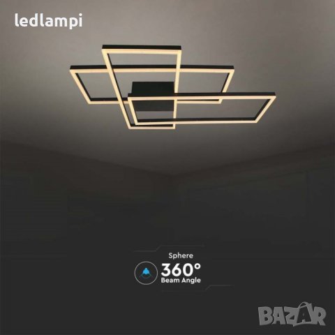 LED Плафониера 47W Черна Димиране Топло Бяла Светлина, снимка 3 - Лампи за таван - 42507196