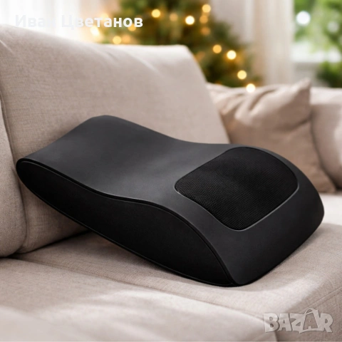 Ергономична масажна възглавница - 3 нива на интензивност и загряваща функция за пълен релакс
