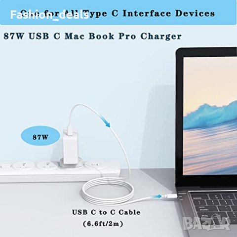 Ново зарядно 87W за таблет лаптоп Mac Book Pro Стенен адатпер, снимка 2 - Други - 40179030