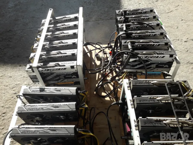 Продавам 4бр Майнинг ригове с по 6 Sapphirе Nitro, снимка 7 - Други - 49490644