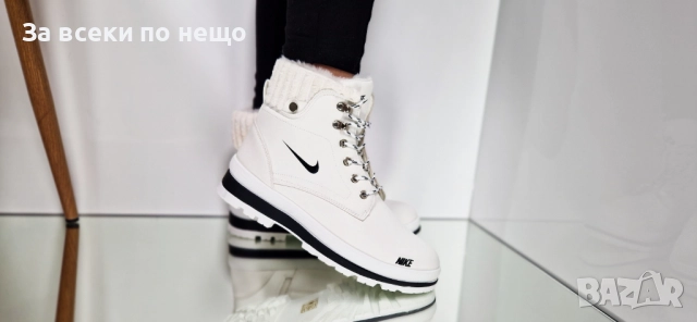 Nike Дамски Меки И Топли Зимни Боти Найк - Бели Или Черни Код P1371, снимка 9 - Дамски боти - 52172944
