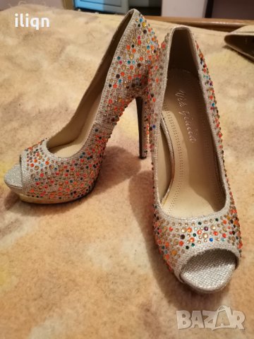 Уникални официални дамски  обувки с 14 см. токче (обувани са един път) 39 номер , снимка 2 - Дамски обувки на ток - 35007697