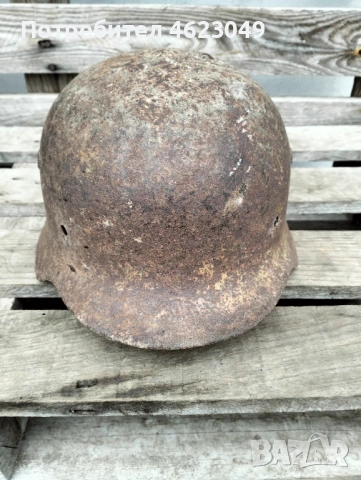 Немска каска М35 от втората световна война, снимка 3 - Антикварни и старинни предмети - 53269305