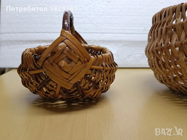 Стари плетени кошници, снимка 3 - Антикварни и старинни предмети - 55966978