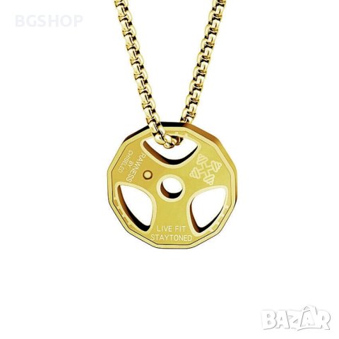 Фитнес колие диск с тежести - Gold, снимка 1