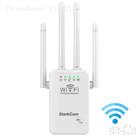 Мощен! РУТЕР или WiFi Усилвател на сигнала с 4 антени + Еxtender, снимка 6 - Рутери - 47285818