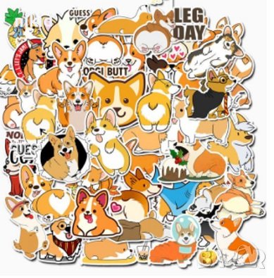 50 бр кафяво куче кучета самозалепващи лепенки стикери за украса декор картонена торта
