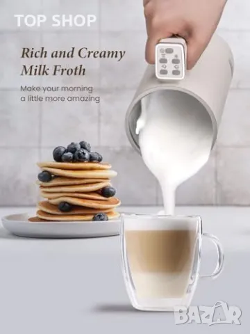 Нов Уред за разпенване / затопляне на мляко Млечна пяна за секунди Кафе, снимка 7 - Съдове за готвене - 49956934