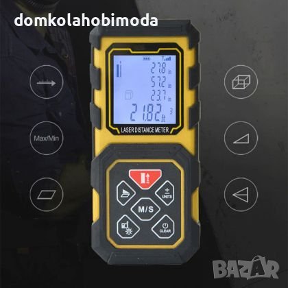 Лазерна ролетка,0.3–40метра,Площ и Обем,11,7х6х3см, снимка 2 - Измервателни инструменти - 37620030
