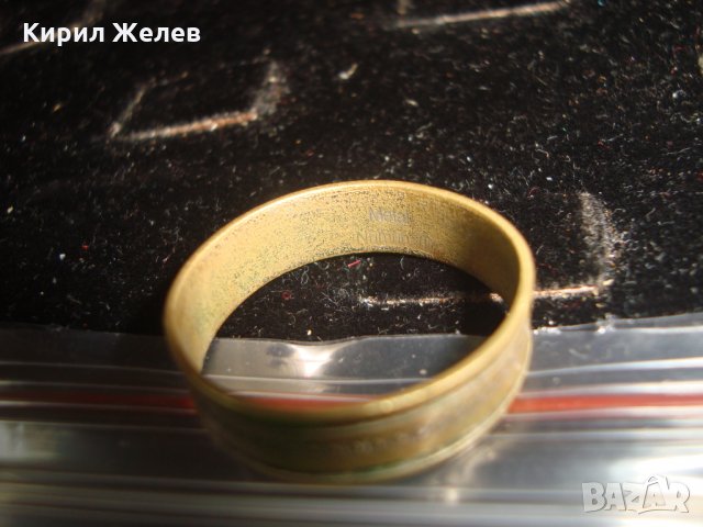 СТАР БРОНЗОВ ПРЪСТЕН Metal Numunedir МАРКИРОВКА 17113, снимка 7 - Антикварни и старинни предмети - 32101845