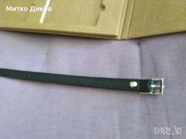 Каишка за часовник нова естествена кожа 23см дж 12мм ширина женска в подаръчен калъф промазан плат , снимка 3 - Каишки за часовници - 37427384
