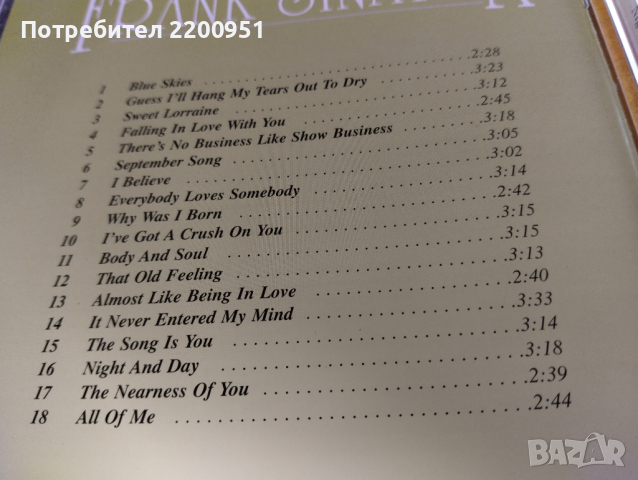 FRANK SINATRA, снимка 4 - CD дискове - 44518102