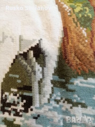 Гоблен,, Коне в реката,, /ariadna/, снимка 5 - Гоблени - 39873754