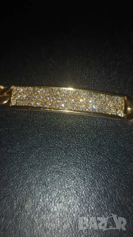 Златна гривна с брилянти, снимка 6 - Гривни - 47799416
