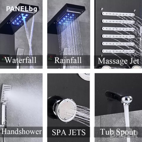 Хидромасажен душ панел Албион,лед осветление и дисплей-БЕЗПЛАТНА ДОСТАВКА , снимка 7 - Душове - 35555594