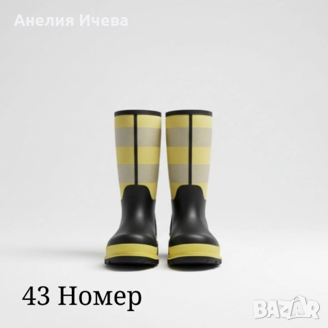 Висококачествени защитни ботуши BLACK/YELLOW – сигурна защита и комфорт при всякакви условия!, снимка 4 - Мъжки ботуши - 52012449