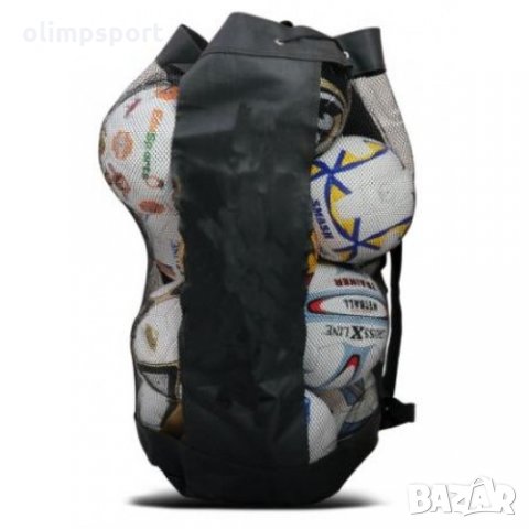 сак за топки Hitup fitness нов плат и мрежа и плътен само плат връзка и презрамки за косене побира 1