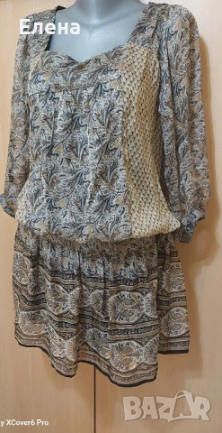 Рокля ZARA.100% коприна. размер L. , снимка 6 - Рокли - 50897903