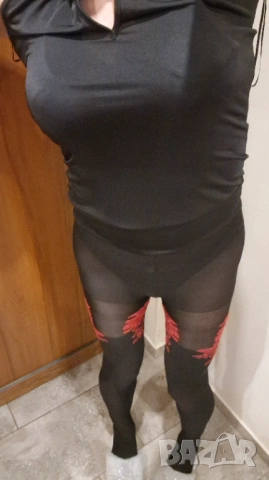 Черна дамска блуза, снимка 3 - Корсети, бюстиета, топове - 54086659