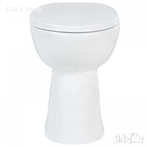 Висока тоалетна без ръб плавно затваряне +7 см керамика бяла, снимка 5 - Други стоки за дома - 38387211
