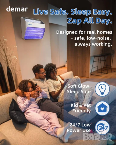 Електрически унищожител и капан за насекоми ZeroBug, USB-C, 7 капана, снимка 6 - Други - 50907173