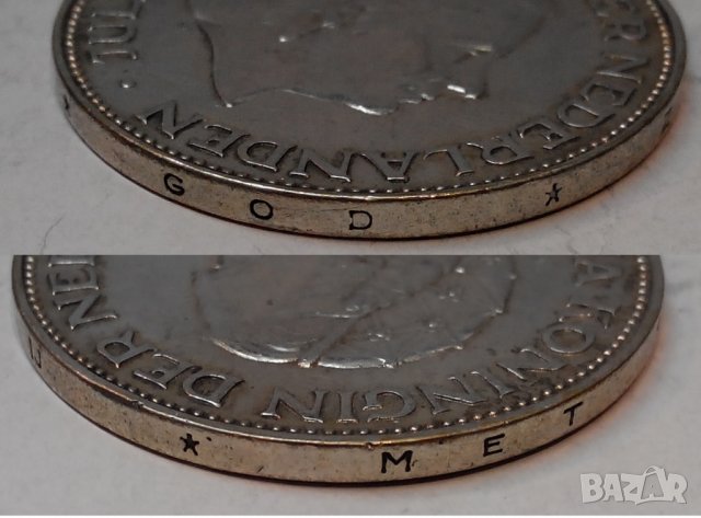 Сребърна монета 2,5 гулдена 1961 г. Холандия, снимка 7 - Нумизматика и бонистика - 30209582