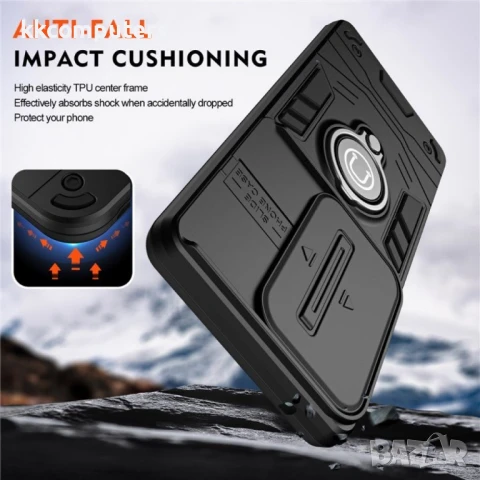 TECNO Spark Go 2024 4G / Spark 20 / Spark 20C / Pop 8 Удароустойчив Ring Holder2/PC+TPU Калъф и Прот, снимка 6 - Калъфи, кейсове - 50952275