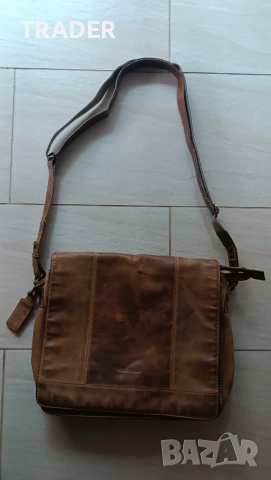 Shoulder Bag Marc Picard чанта през рамо естествена кожа, снимка 3 - Чанти - 12904354
