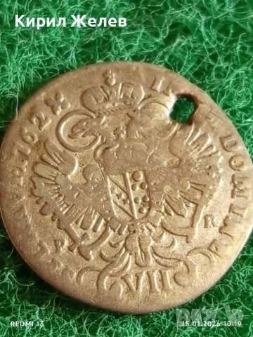 Сребърна монета 7 кройцера 1762г. Франц първи Австрия за КОЛЕКЦИЯ 52982, снимка 5 - Нумизматика и бонистика - 53105813