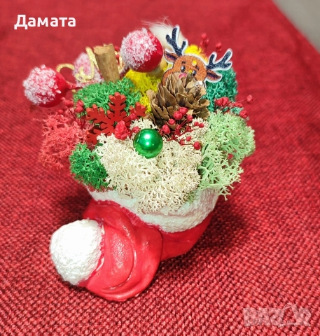 Коледни кашпи със скандинавски мъх , снимка 13 - Коледни подаръци - 52888394