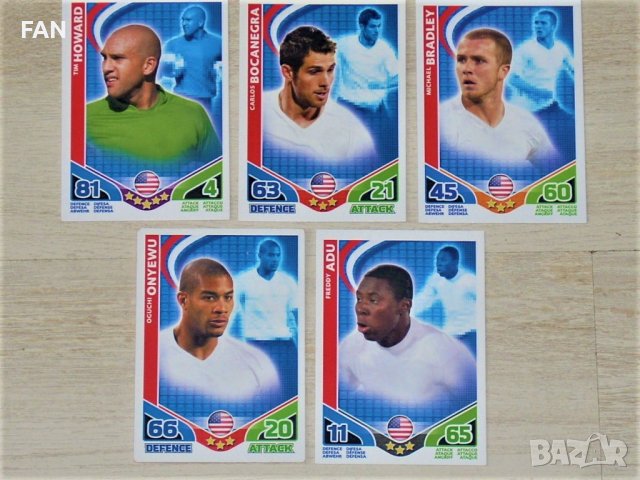 Комплект от 100 бр. футболни карти MATCH ATTAX от Световното първенство по футбол в ЮАР 2010 TOPPS, снимка 11 - Фен артикули - 39392000