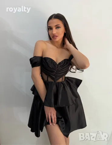 Елегантна черна дамска рокля , снимка 3 - Рокли - 50268042