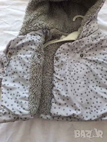 Зимно яке за бебе момиче.Размер 6-9м, снимка 2 - Бебешки якета и елеци - 51823271